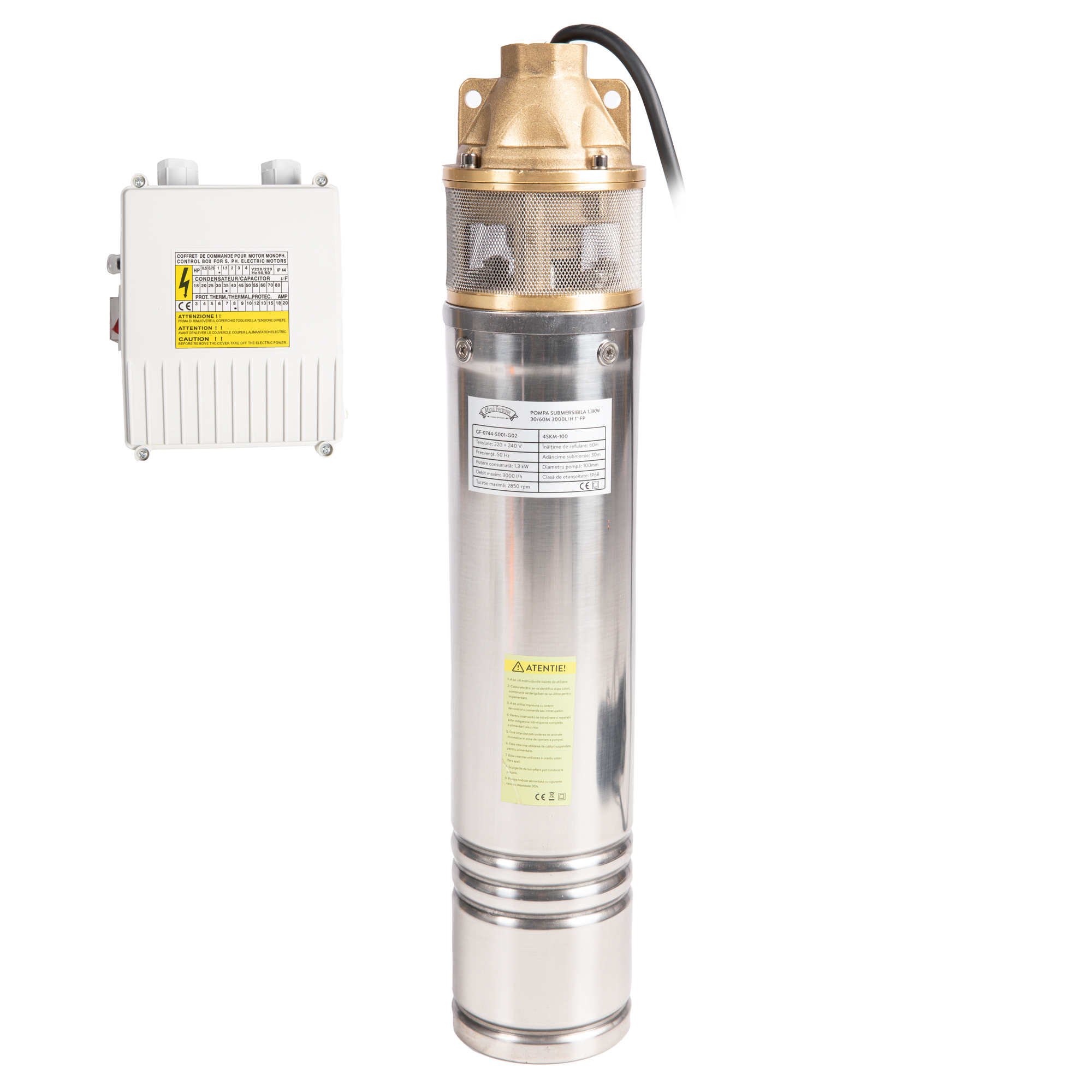 POMPA SUBMERSIBILA 1.3KW 30/60M 3000I/H 1 FP GF-0744-S001-G02
